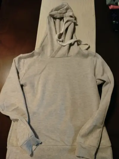Polerón gris con capucha unisex - miniatura 1