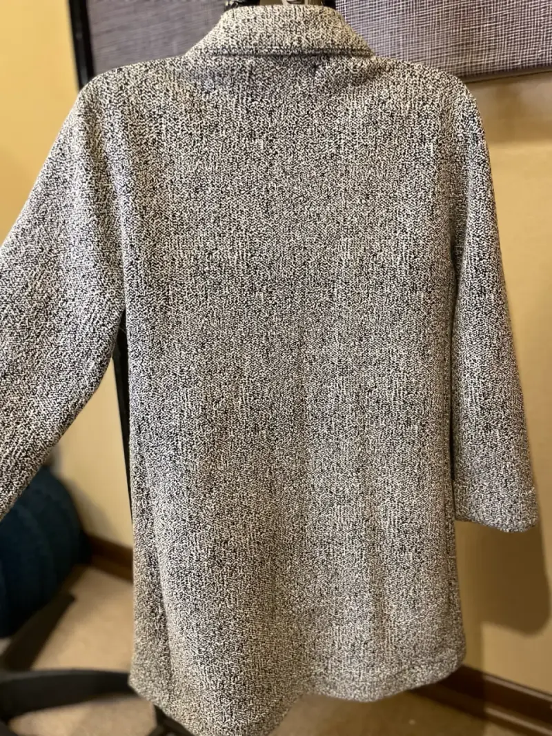 Abrigo de lana gris para mujer - 2