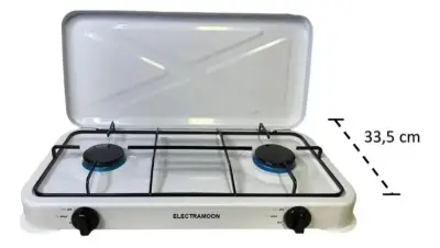 Cocinilla Encimera 2 Platos Tapa Camping Regulador - miniatura 2