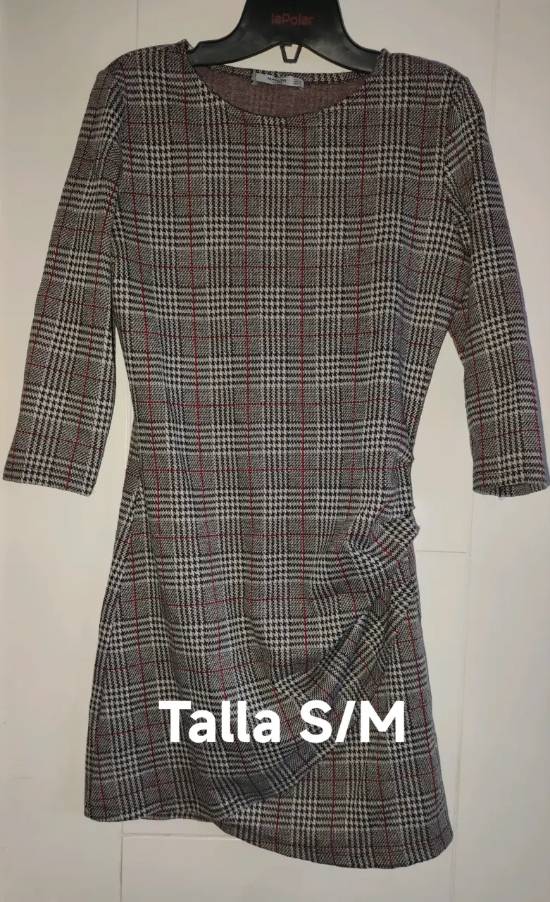 Vestido camisero a rayas azul  talla S/M - 3
