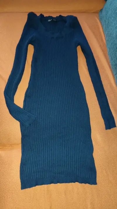 Vestido camisero a rayas azul  talla S/M - miniatura 6