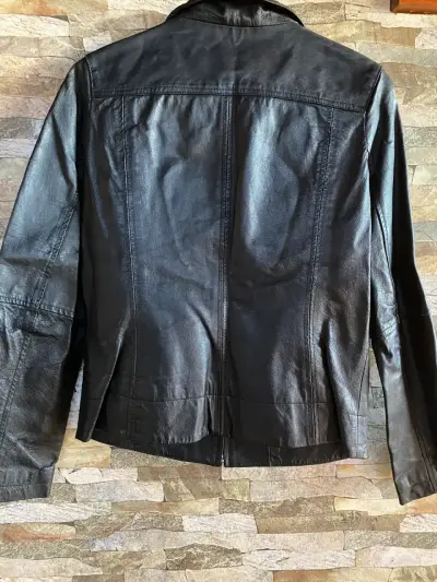 Chaqueta de cuero negra Index Jeans - miniatura 2