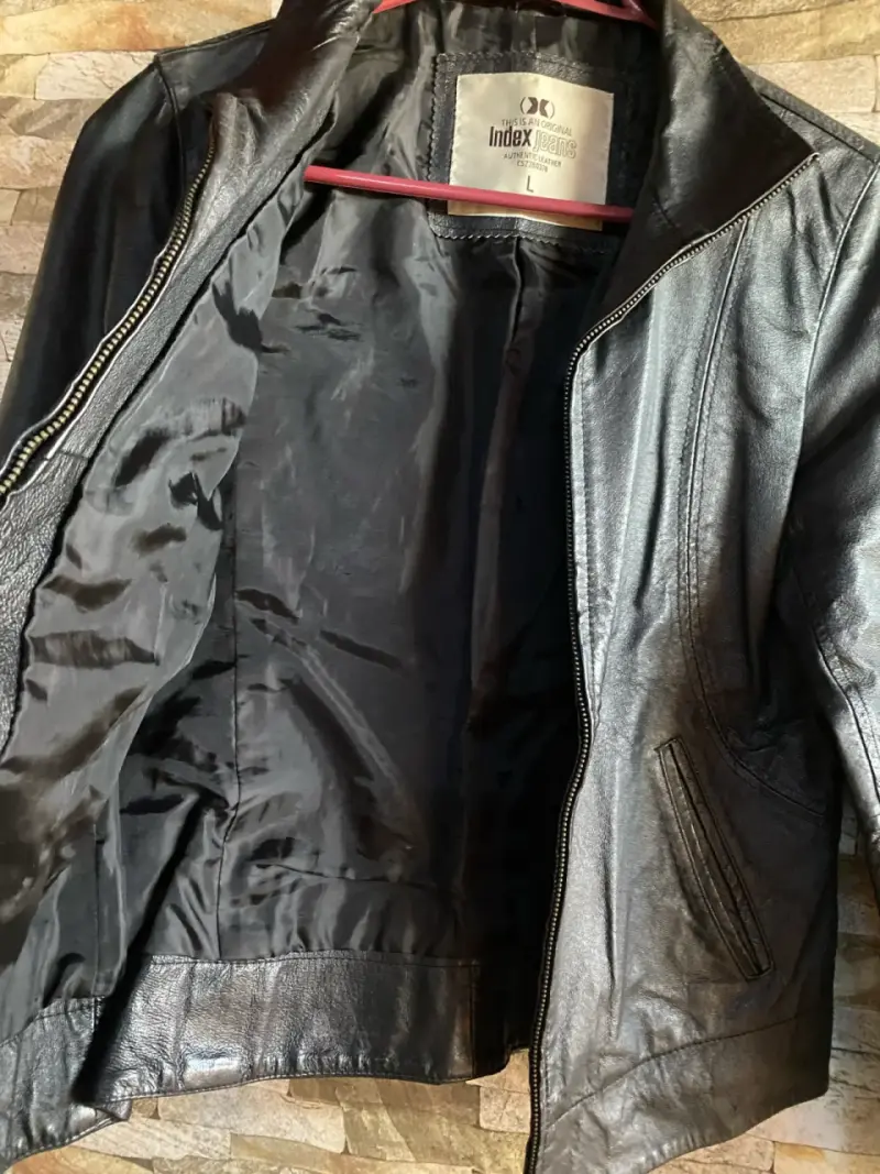 Chaqueta de cuero negra Index Jeans - 3