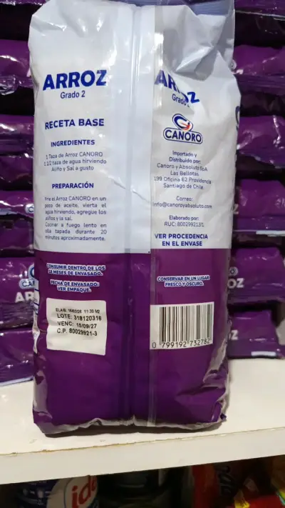 Arroz Canoro Grado 2,  1kg de Paraguay - miniatura 2