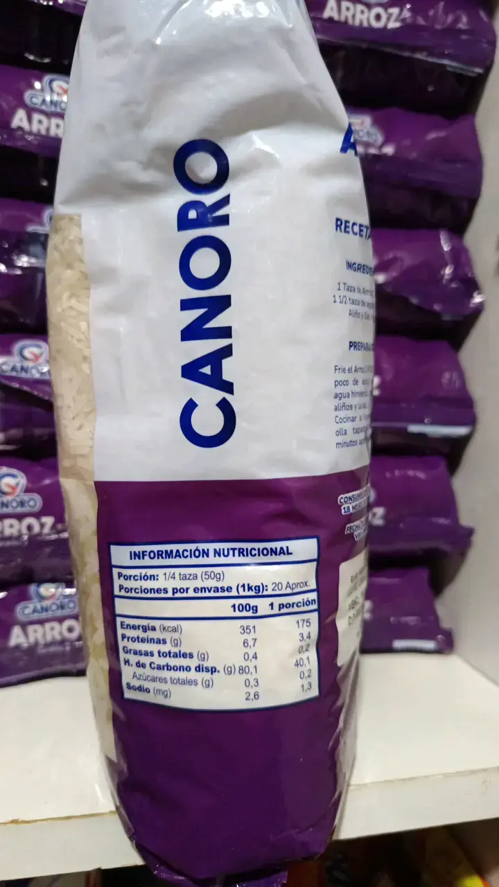 Arroz Canoro Grado 2,  1kg de Paraguay - 3