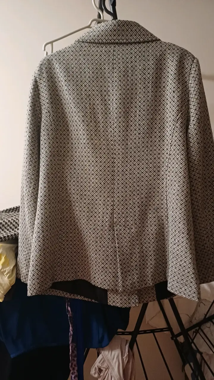 Abrigo Boulevard gris con patrón elegante talla L - 2