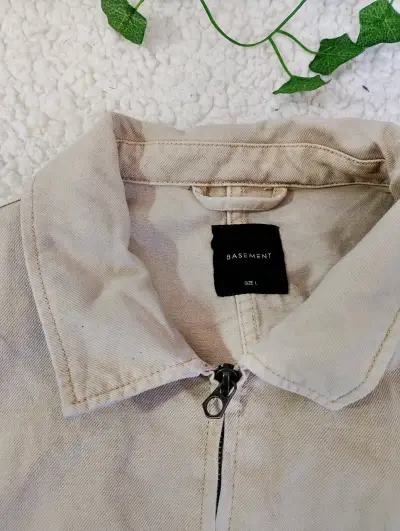 Chaqueta beige de algodón - miniatura 2