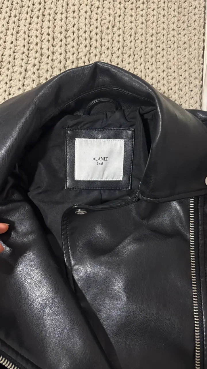 Chaqueta de eco cuero negra Alaniz - 3
