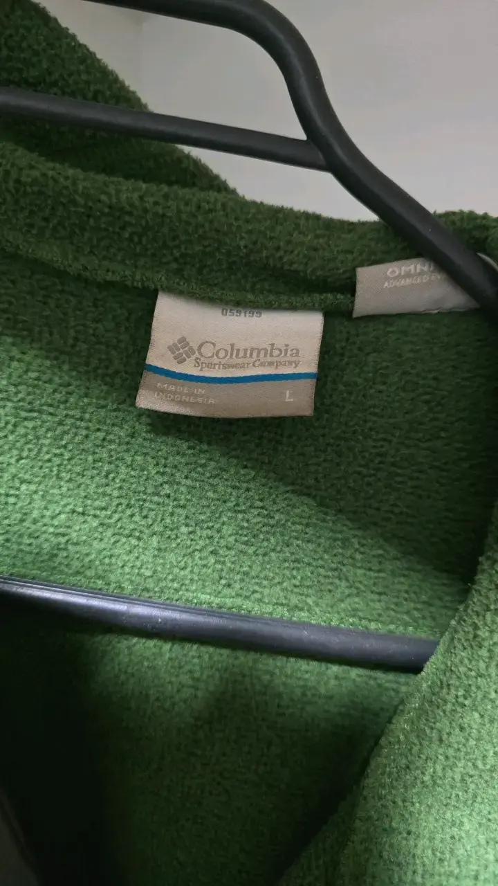 Chaqueta polar verde Columbia con capucha - 2