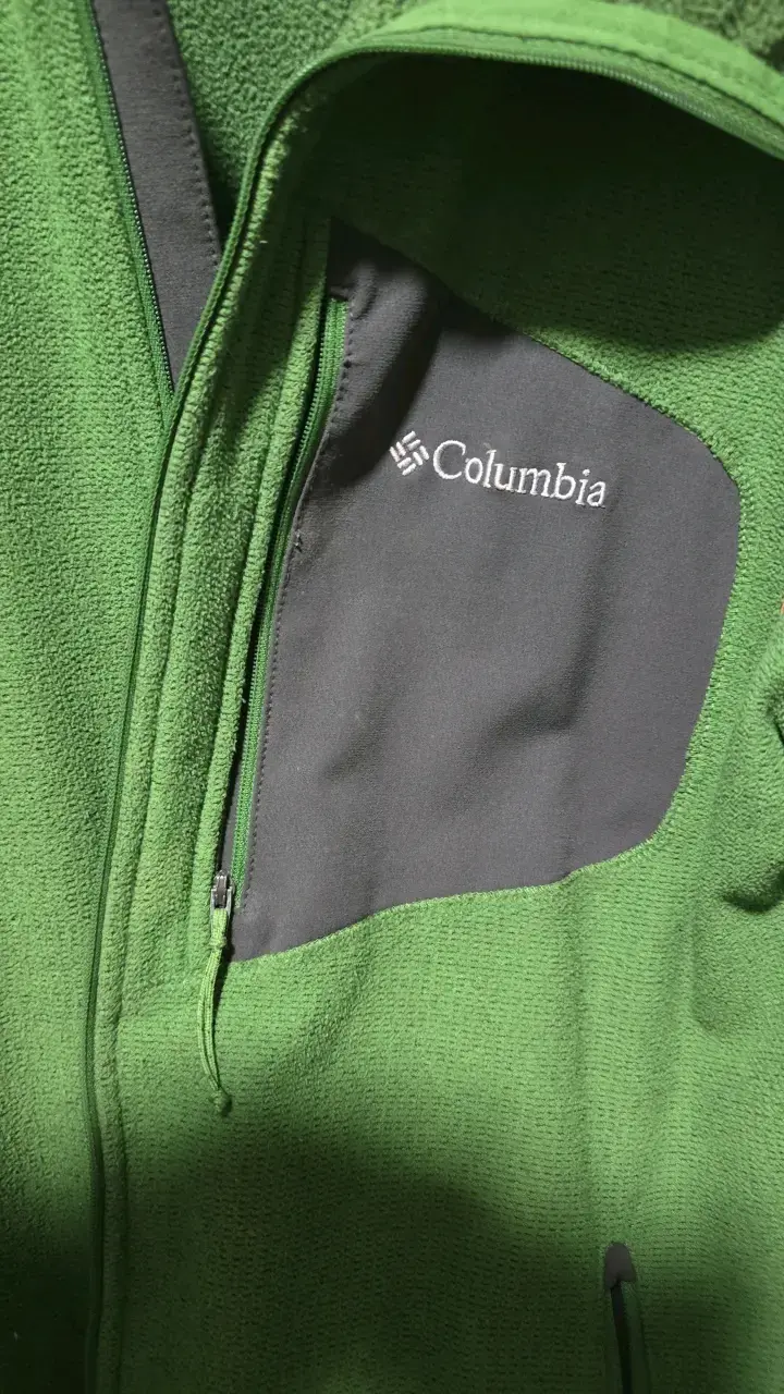 Chaqueta polar verde Columbia con capucha - 3