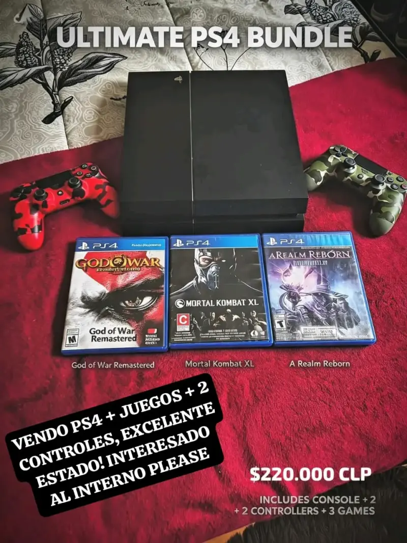 Bundle PS4 con juegos y controles