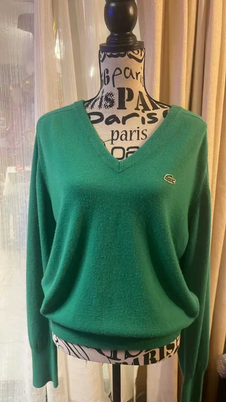 Suéter verde Lacoste de lana