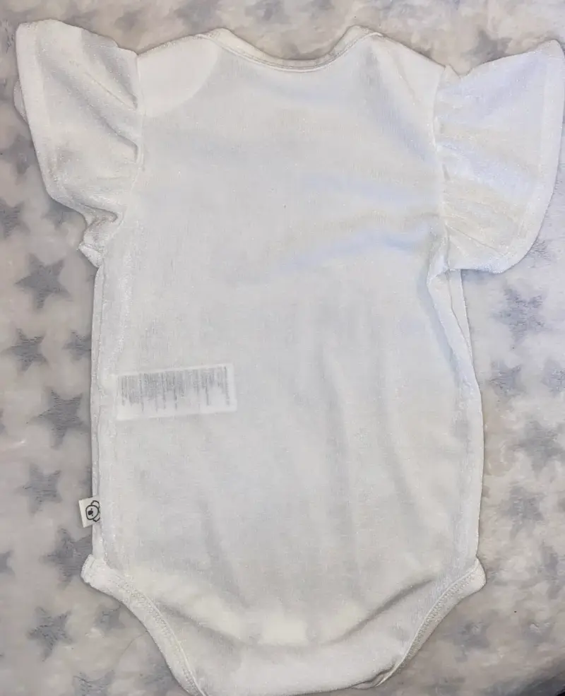 Body blanco para bebé con mangas cortas - 2