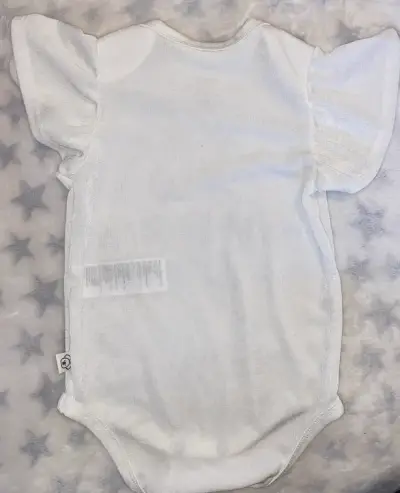 Body blanco para bebé con mangas cortas - miniatura 2