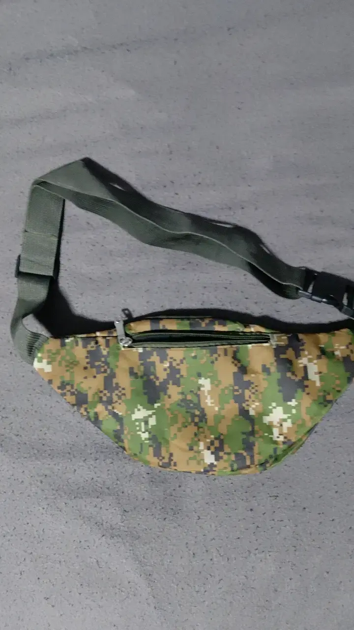 Riñonera táctica camuflaje verde - 2