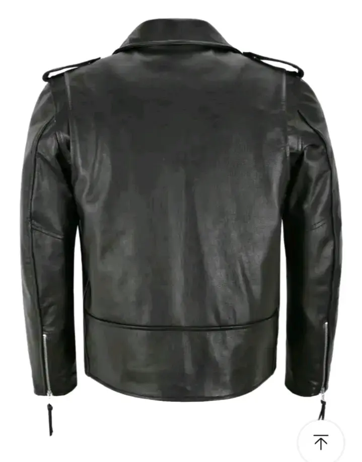 Chaqueta de cuero negra estilo biker - 2