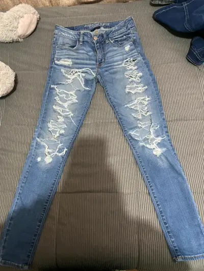 Jeans desgastados American Eagle azul - miniatura 1