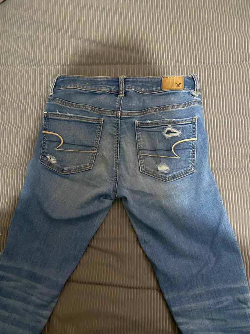 Jeans desgastados American Eagle azul - 3