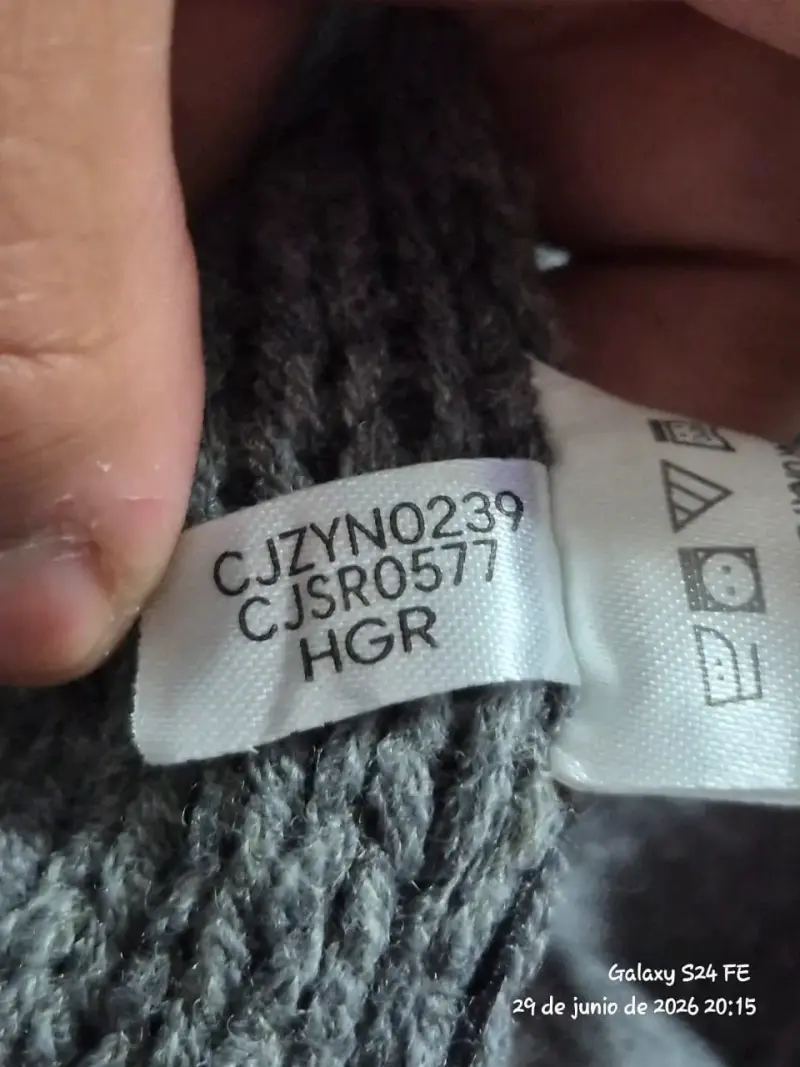 Sweater Calvin Klein Jeans Gris Trenzado Talla M - 4