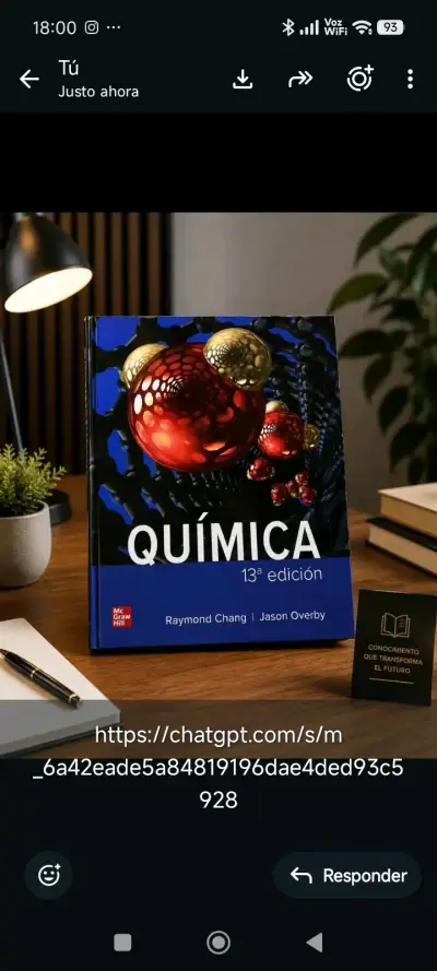 Libro 'Química' 13ª edición de Chang y Overby - miniatura 1
