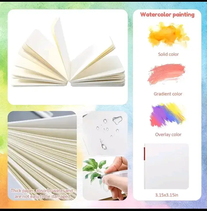 Set de pintura acrílica con cuadernos y pinceles - 3