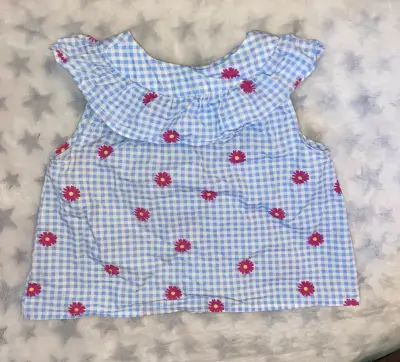 Blusa infantil a cuadros con flores - miniatura 2