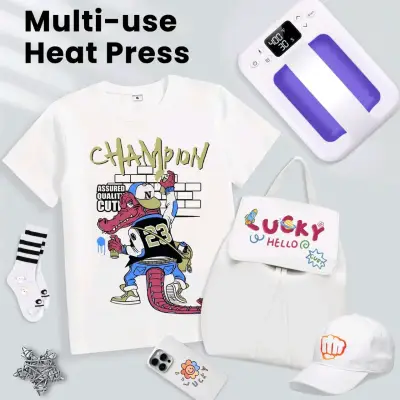 Mini prensa de calor portátil para manualidades - miniatura 2