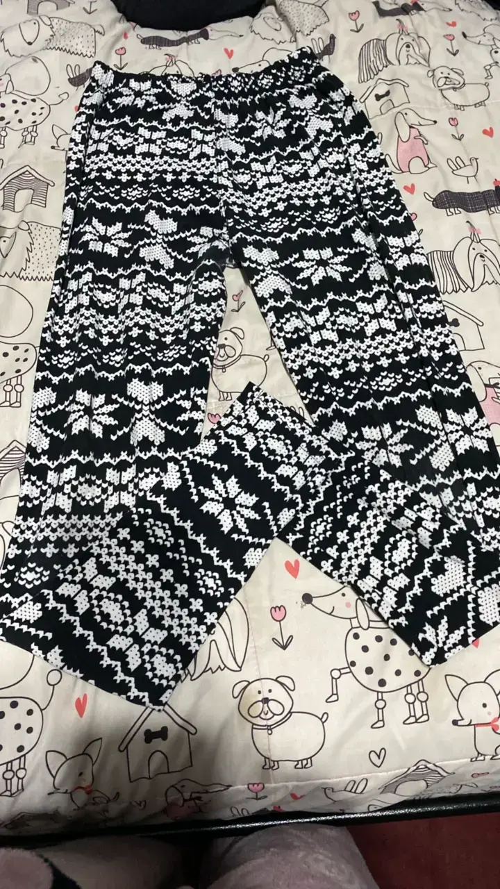 Pantalones de lana con diseño invernal