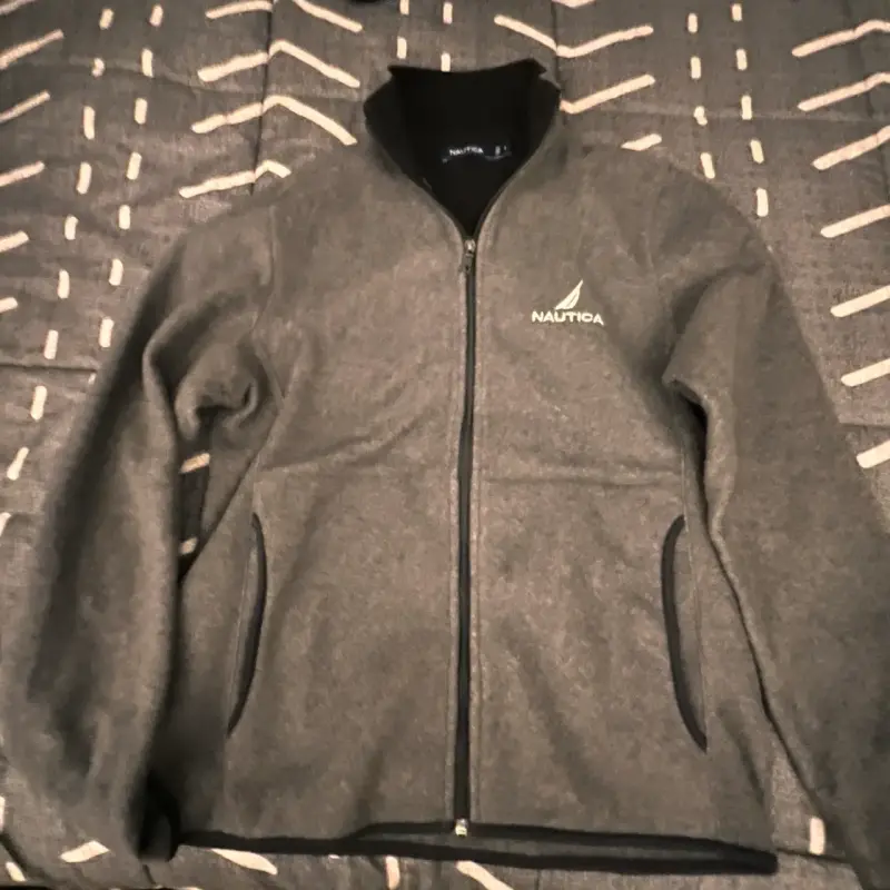 Chaqueta polar Nautica gris con cierre
