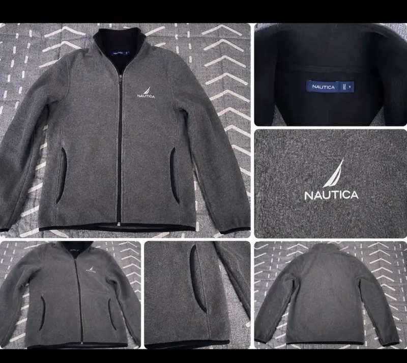 Chaqueta polar Nautica gris con cierre - 6
