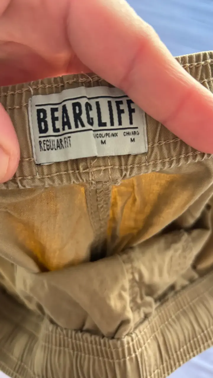 Shorts beige casual para hombre - 2