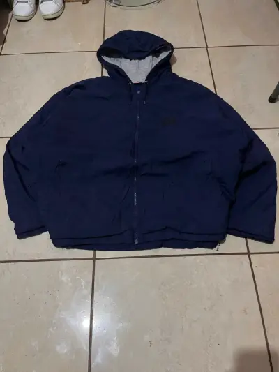 Chaqueta azul con capucha Nike de los años 90 - miniatura 1