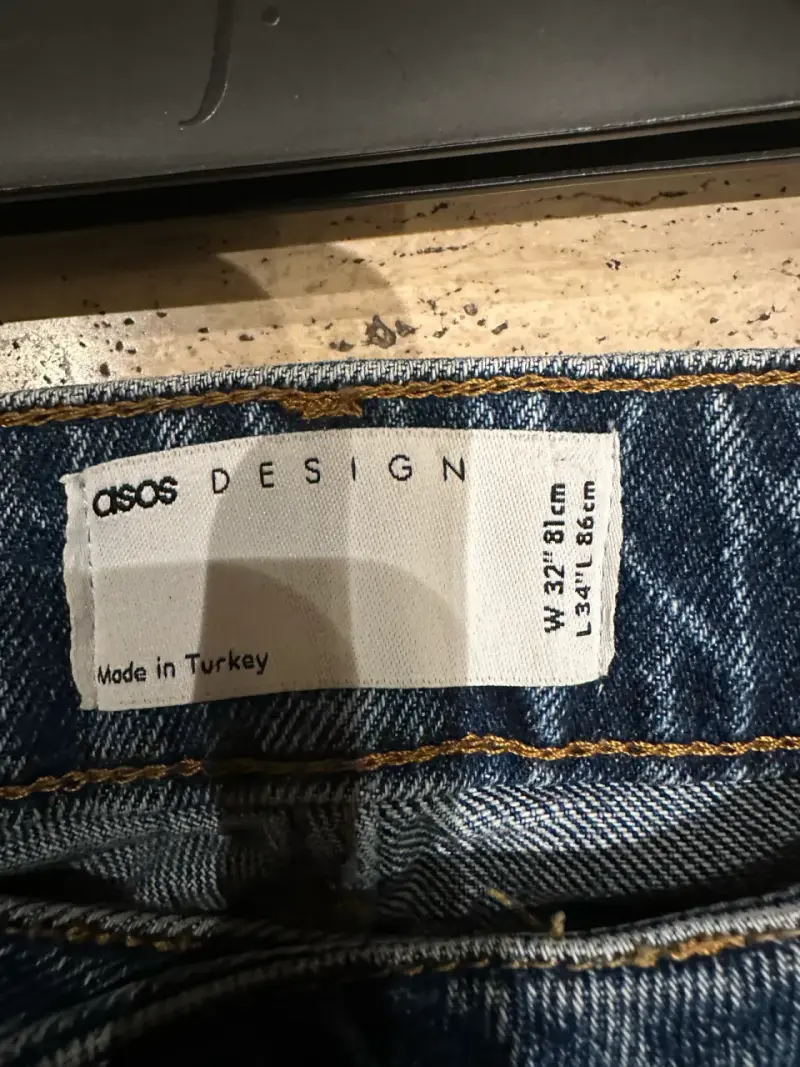 Jeans anchos de mezclilla azul - 3