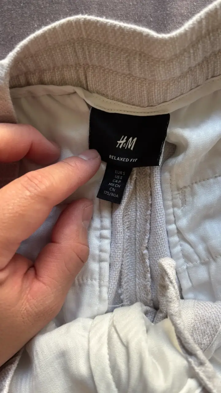 Pantalones de lino beige para hombre - 2