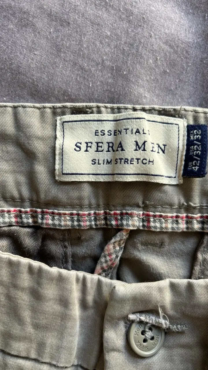 Pantalones beige casuales para hombre - 2