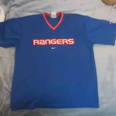 Polera Nike Rangers azul con cuello rojo - miniatura 1