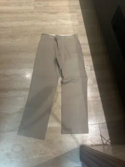 Pantalones de vestir beige para hombre - miniatura 1