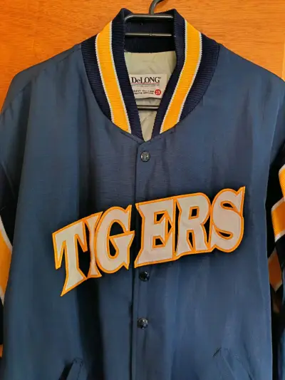 Chaqueta varsity azul DeLong Tigers - miniatura 2