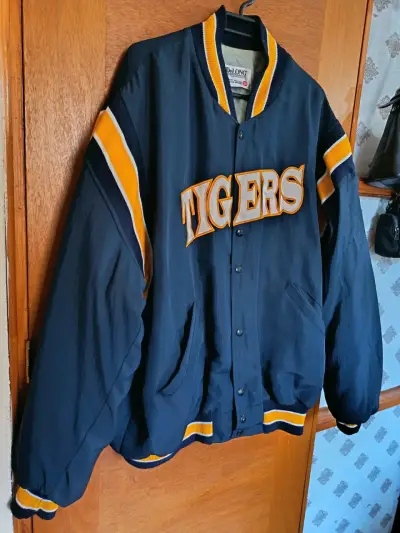 Chaqueta varsity azul DeLong Tigers - miniatura 3
