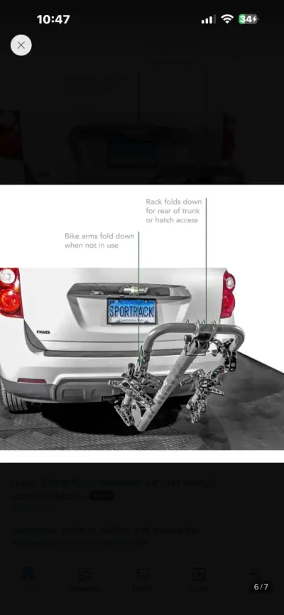 Portabicicletas para auto con soporte de goma - miniatura 3