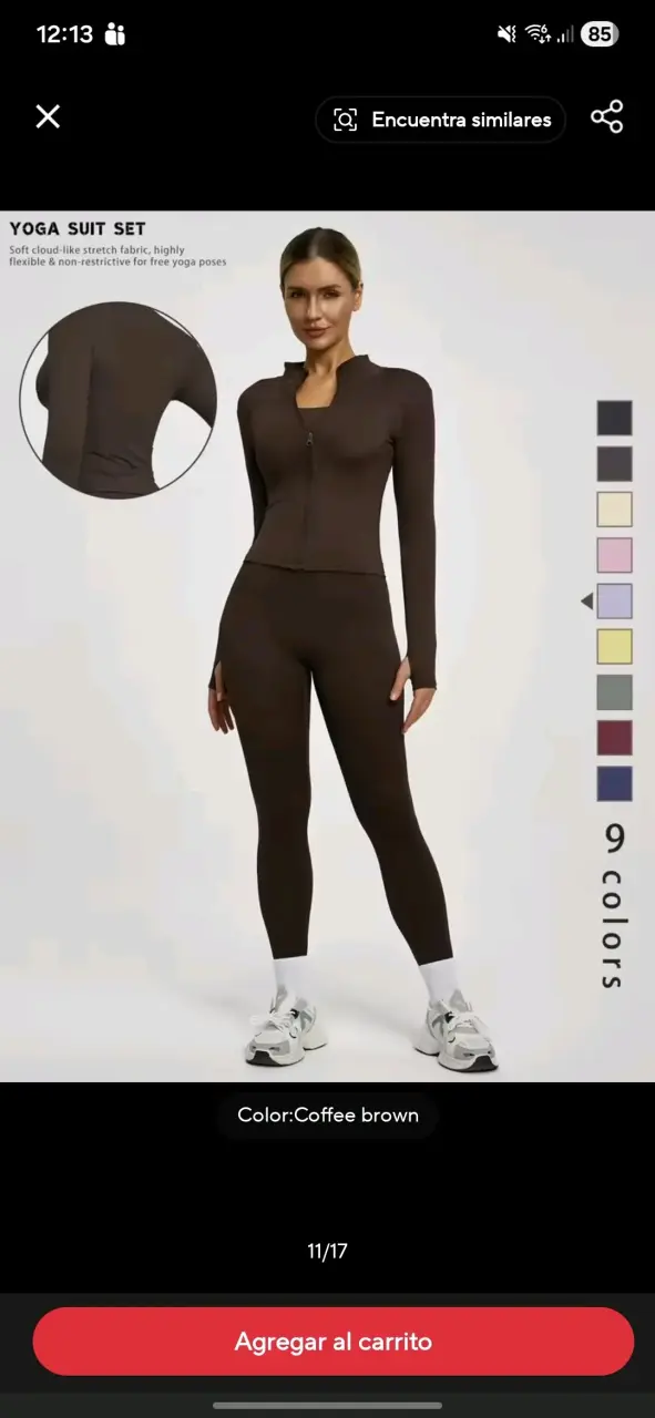 Conjunto deportivo marrón talla M nuevo - 2