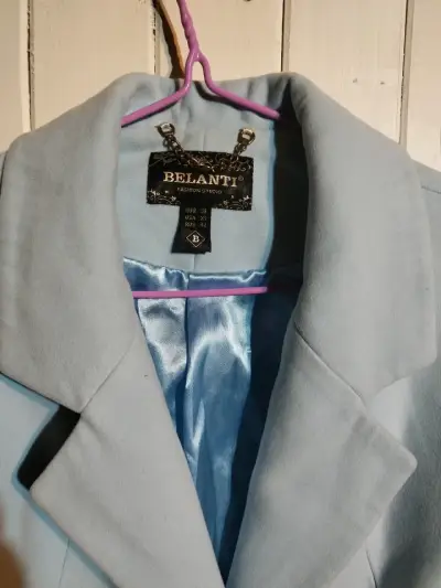 Abrigo azul claro Belanti elegante - miniatura 2