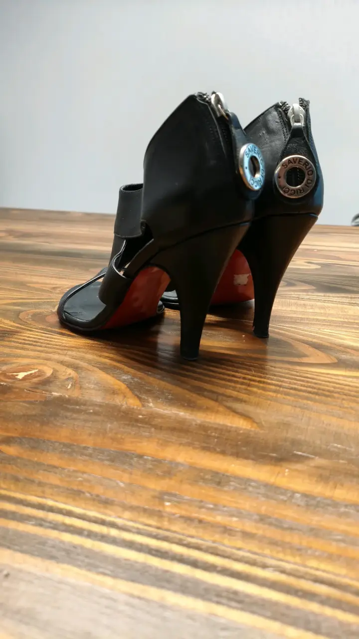 Sandalias negras de cuero Saverio di Ricci - 3