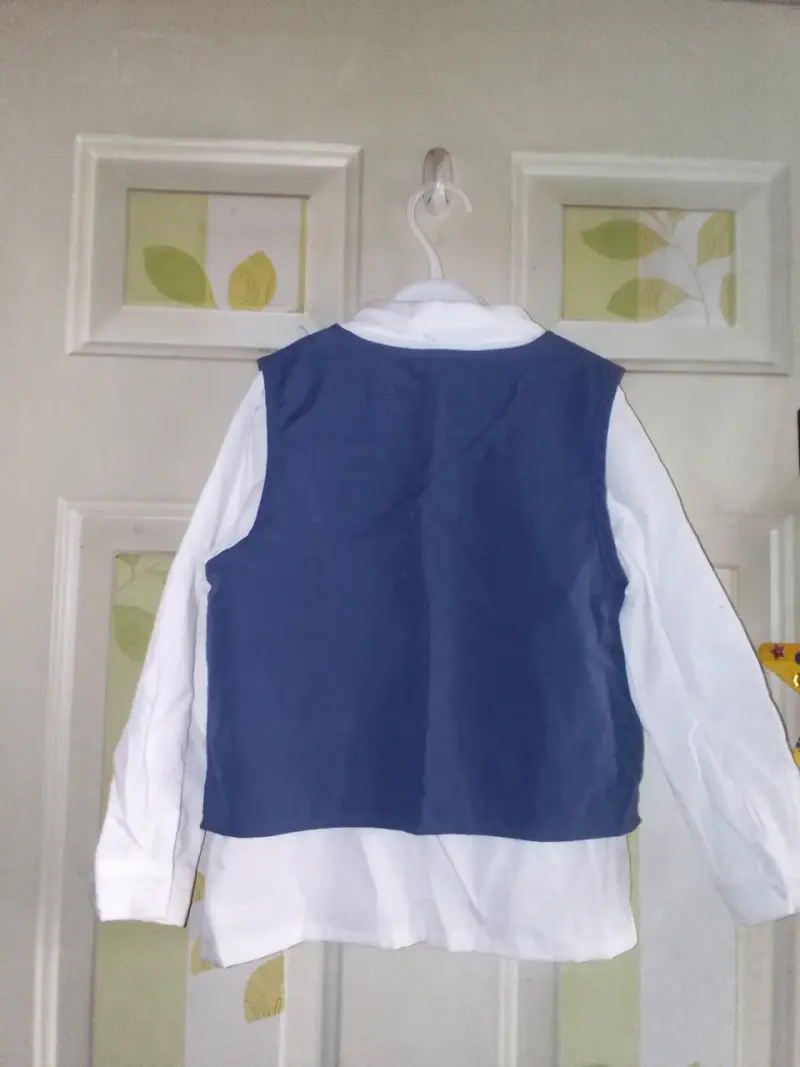 Conjunto formal infantil azul y blanco - 2