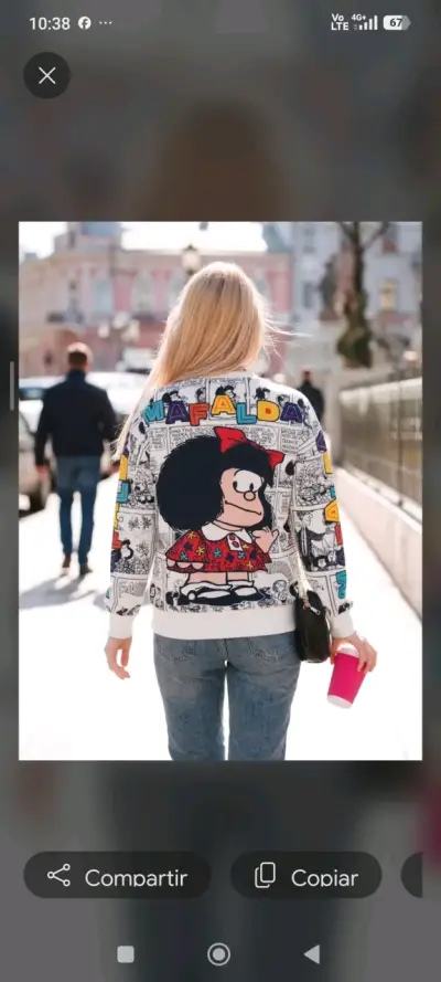 Polerón estampado Mafalda para mujer - miniatura 2