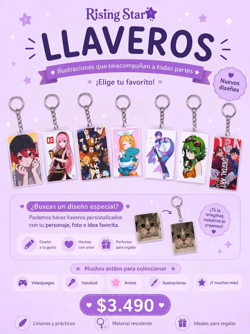 Llavero anime personalizado Rising Star - 1