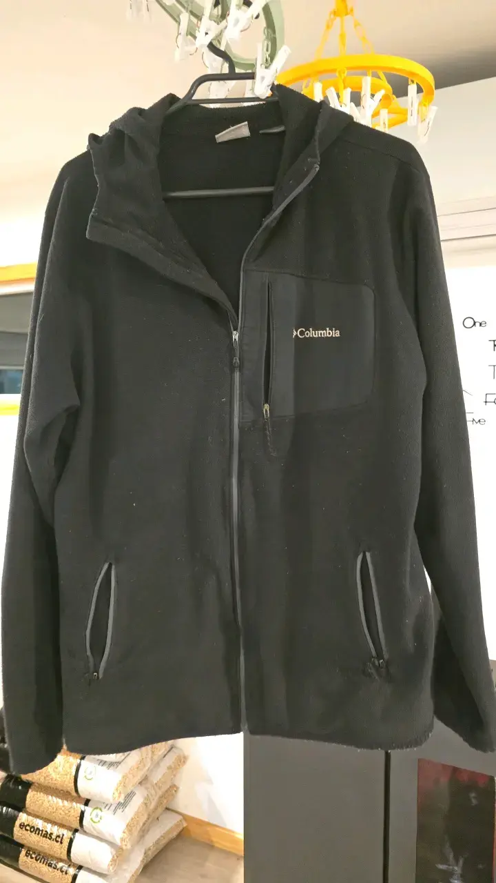 Chaqueta polar Columbia negra con capucha - 1