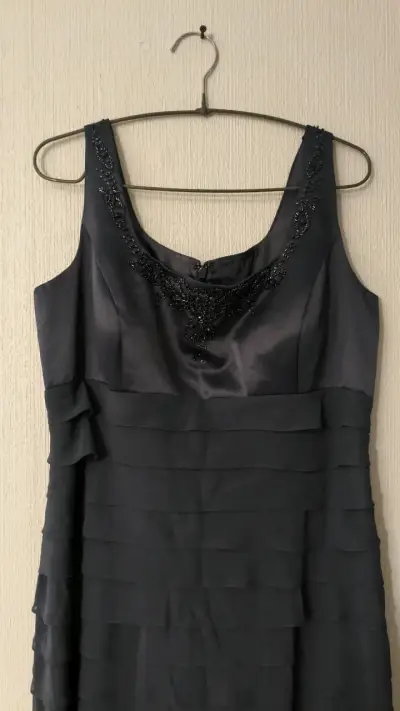 Vestido de noche azul con chaqueta - miniatura 2