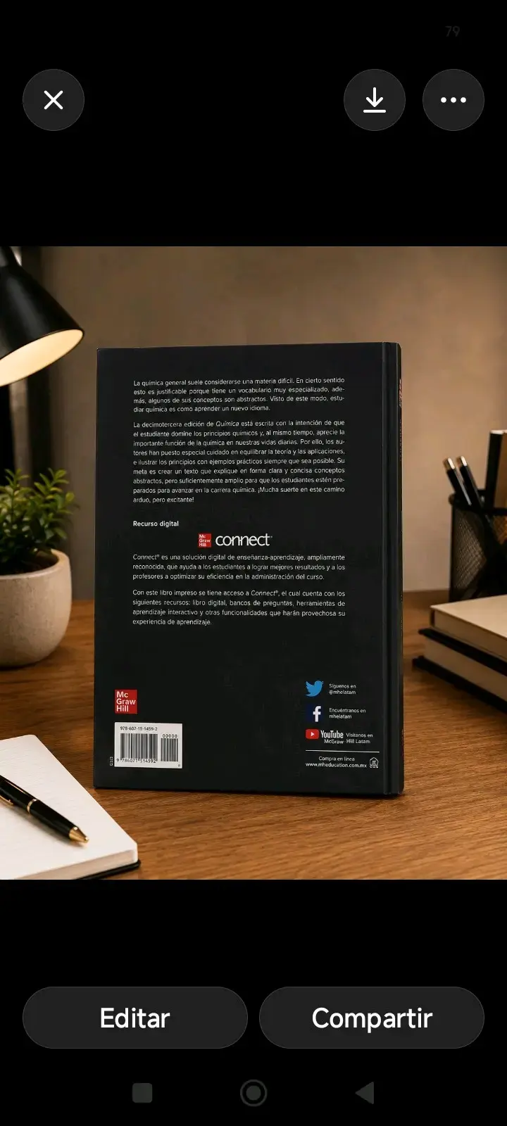 Libro 'Química' 13ª edición de Chang y Overby - 2