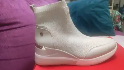 Botines Nude de mujer con plataforma - miniatura 1